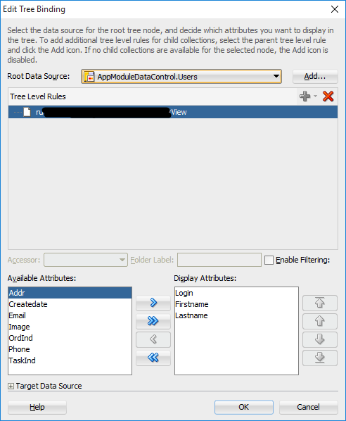 oracle adf Tree Binding
