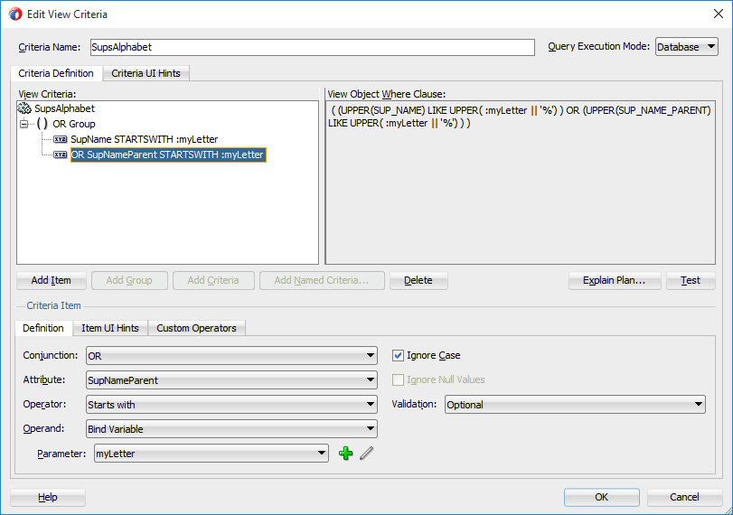 View Criteria With Bind Variables